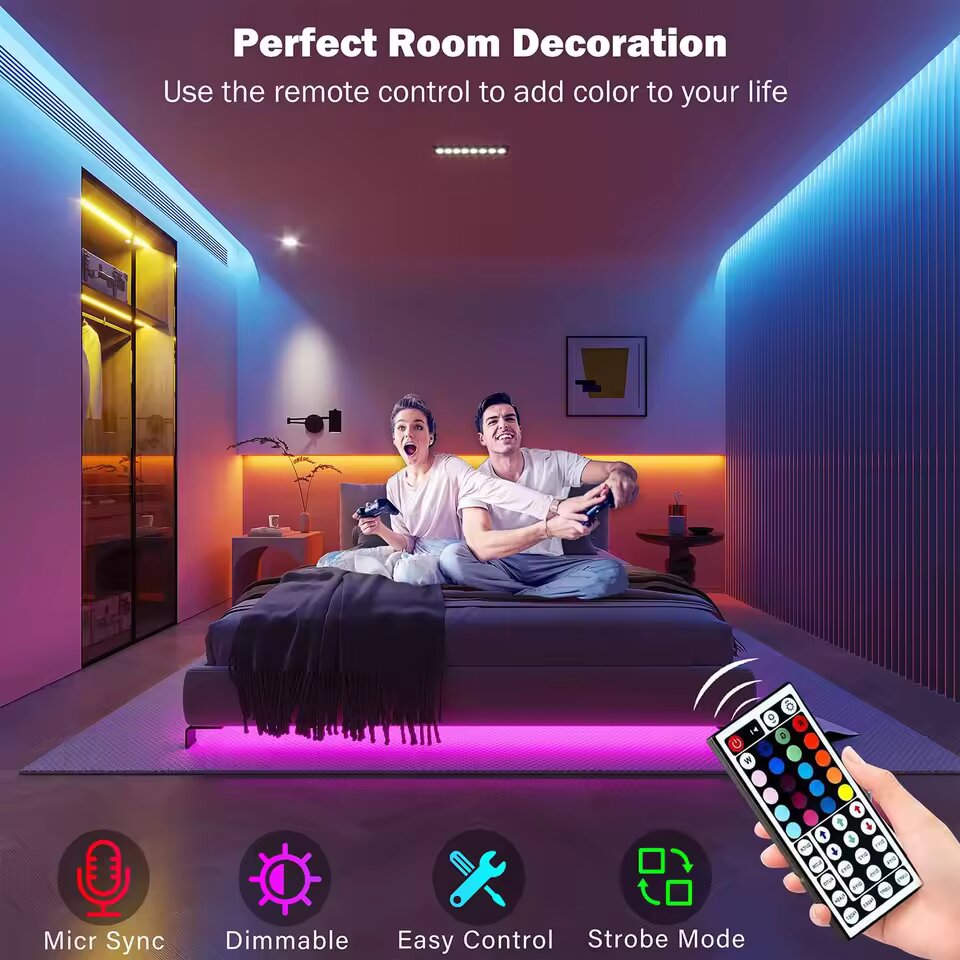 LED strip behind TV
